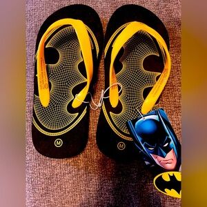 DC Comics Black and Yellow Batman Flip Flops